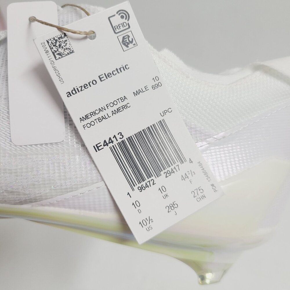 Adidas Adizero Electric Speed Juice Football Cleats IE4413 Size 10.5 White #1 - Picture 8 of 9